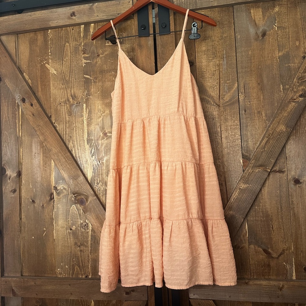 Peach Tiered Sundress